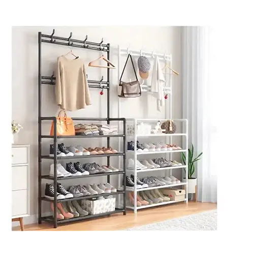 5 Layer Shoe Rack, Hat, Coat Rack – Black
