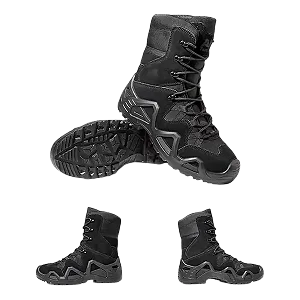 Men's Combat Boot Outdoor Desert Boots Hiking Shoes Waterproof Leather Boots - Black