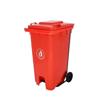 240L Dust Bin/Waste Bin 2 Wheels - Red