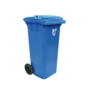 Plastic Outdoor 120Liters wheelie Waste Bin - Bue