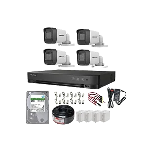 Hikvision 4 Channels 2mp Fully installed