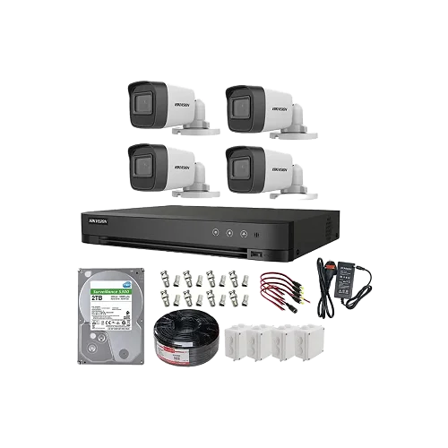 Hikvision 4 Channels 2mp Fully installed