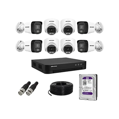 Hikvision 8 Channel Hikvision FHD CCTV - White