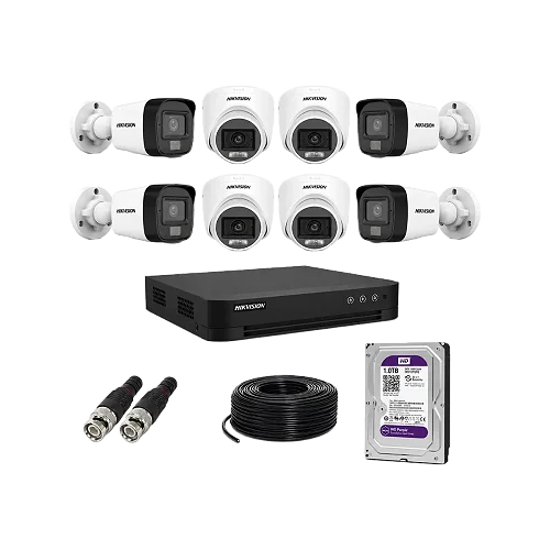 Hikvision 8 Channel Hikvision FHD CCTV - White